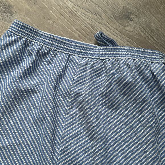 Westport Blue and White Striped A-line Maxi Skirt - size L - Picture 4 of 7